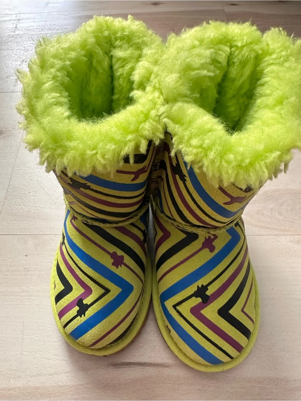 UGG Australia Toddler Bailey Bow II Galactic Print Boots Size 9